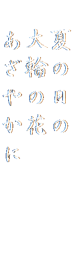 　夏の日の
　大輪の花
　あざやかに　　　